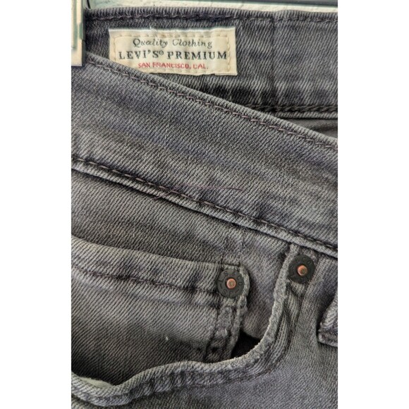 Levi's  Men’s Grey Skinny Fit Premium Stretch Denim Jeans Size 30x30 (647) - Picture 3 of 3